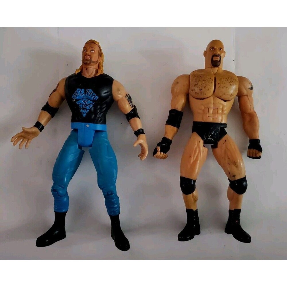 VNTG 1999 MARVEL WCW Diamond Dallas Page & Goldberg 13" WRESTLING ACTION FIGURES